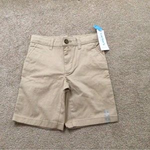 CARTERS KHAKI ADJUSTABLE WAIST SHORTS- BOYS SIZE 5– NEW WITH TAGS
